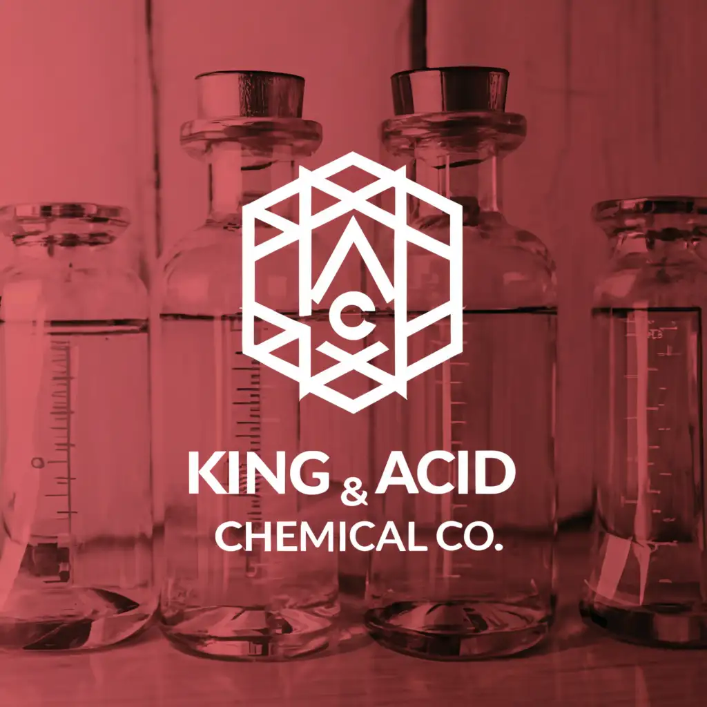 LOGO-Design-For-King-Acid-Chemical-Co-Professional-and-Minimalistic-Logo-Featuring-Chemical-Elements-on-a-Clear-Background