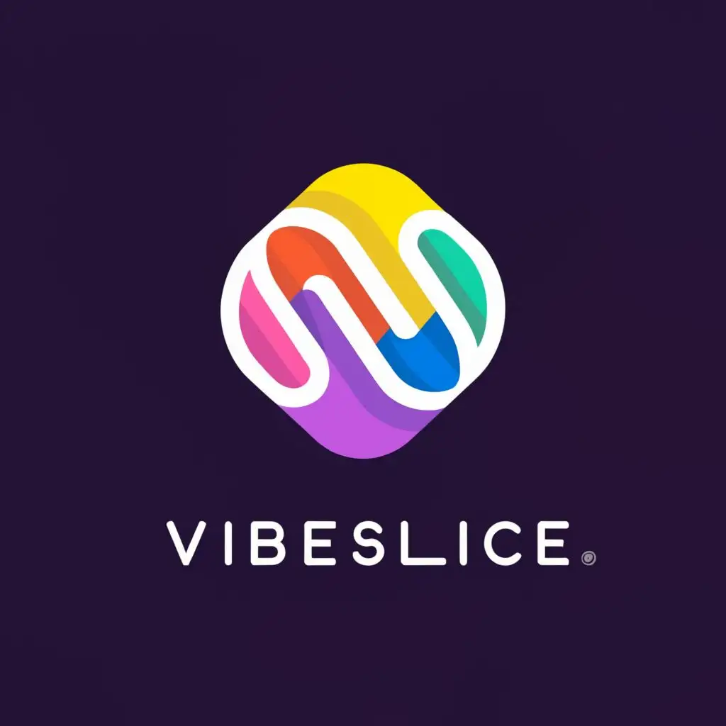 a logo design,with the text "VibeSlice", main symbol:Modern vibrant online entertainment,Moderate,be used in Entertainment industry,clear background