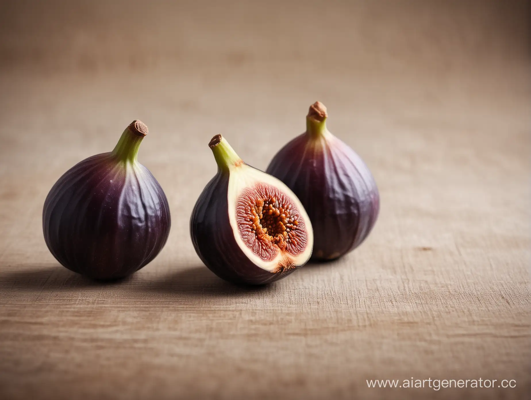 Minimalist-Still-Life-Three-Figs-on-Table