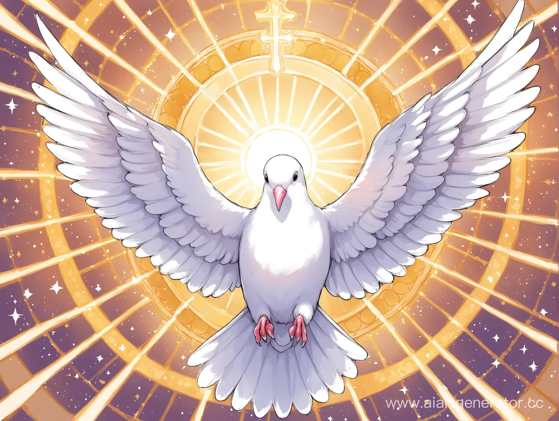 Нарисуй божественного голубя