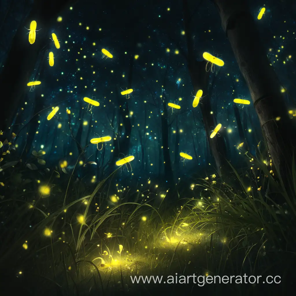 Enchanting-Night-Glowing-Fireflies-Illuminate-the-Dark