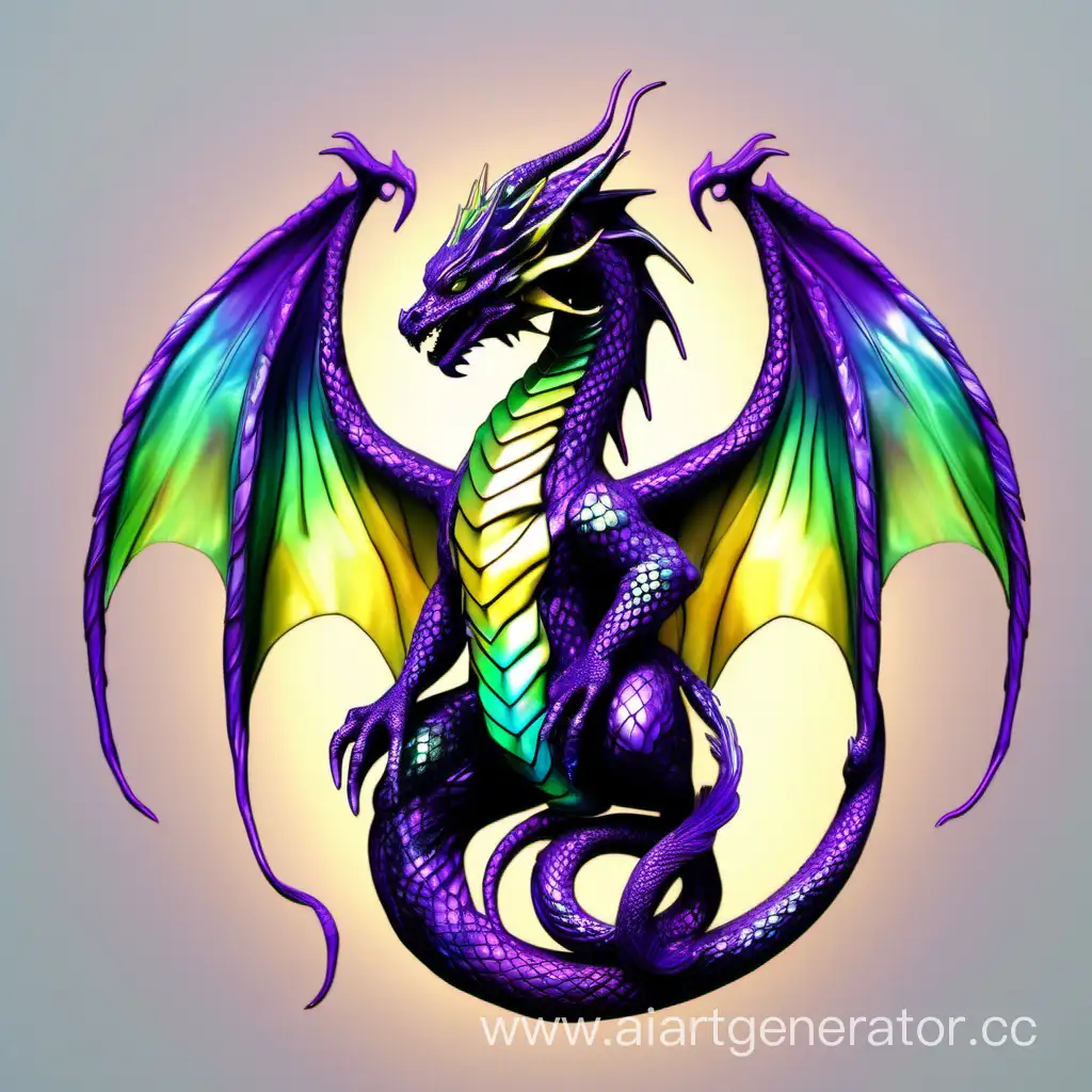 Iridescent-Dragon-with-Wings-in-Infinity-Symbol-Formation