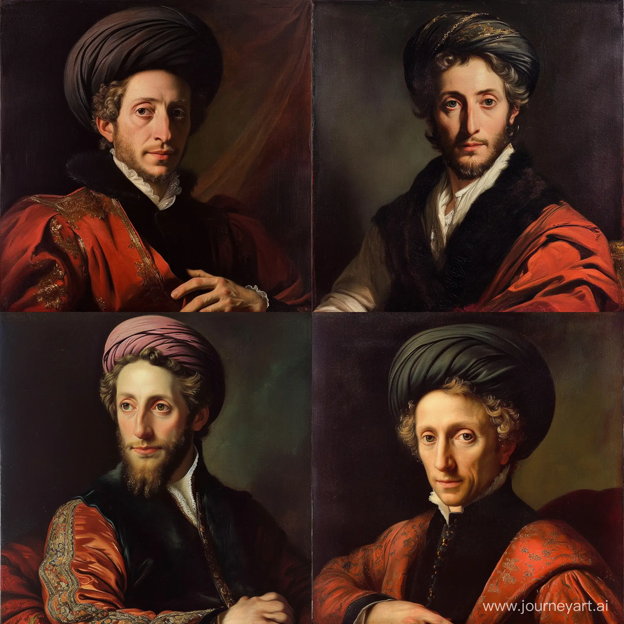 Renaissance-Style-Portrait-of-Baron-Lytton-in-Royal-Ottoman-Attire