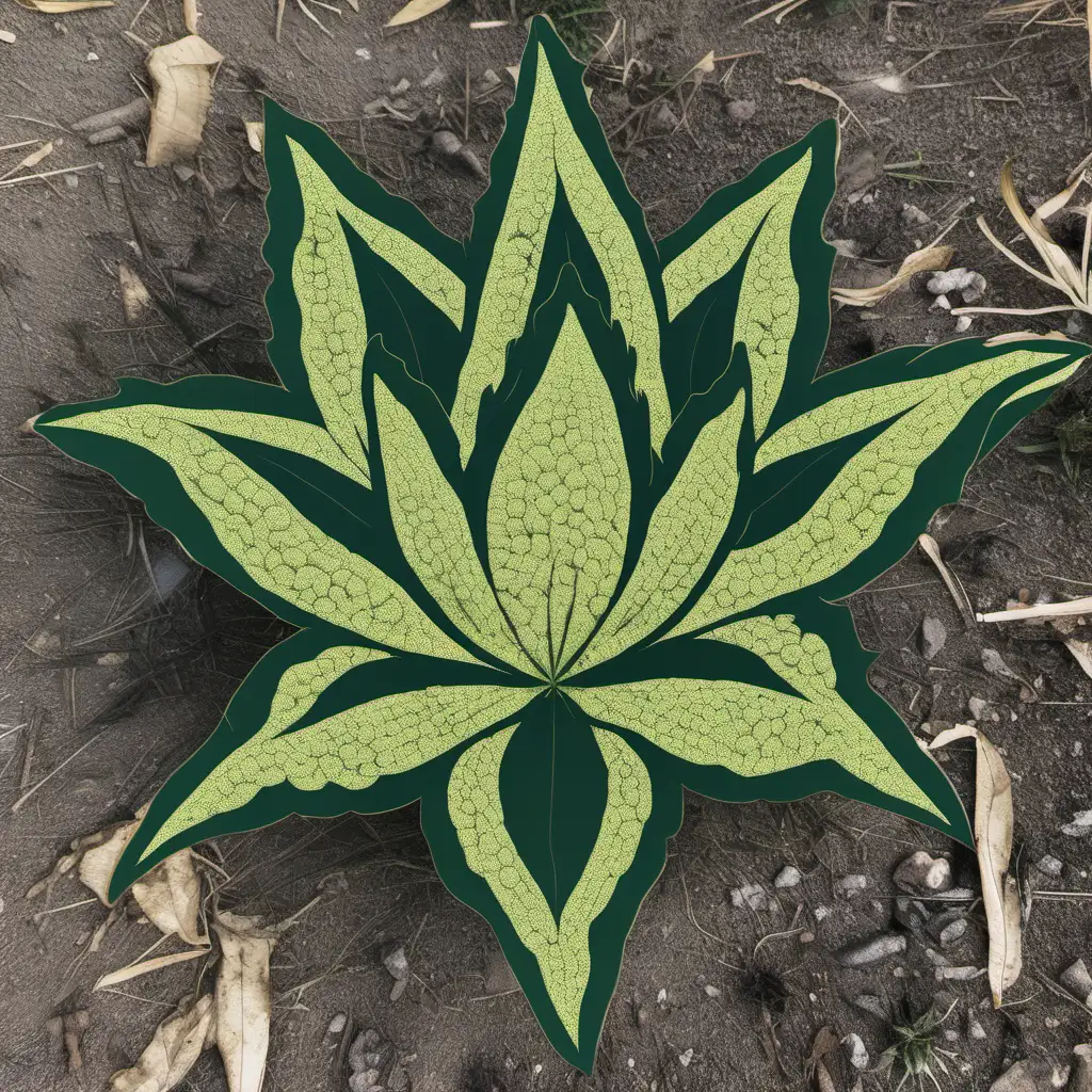 weed plant in the shape of a lotus flower
