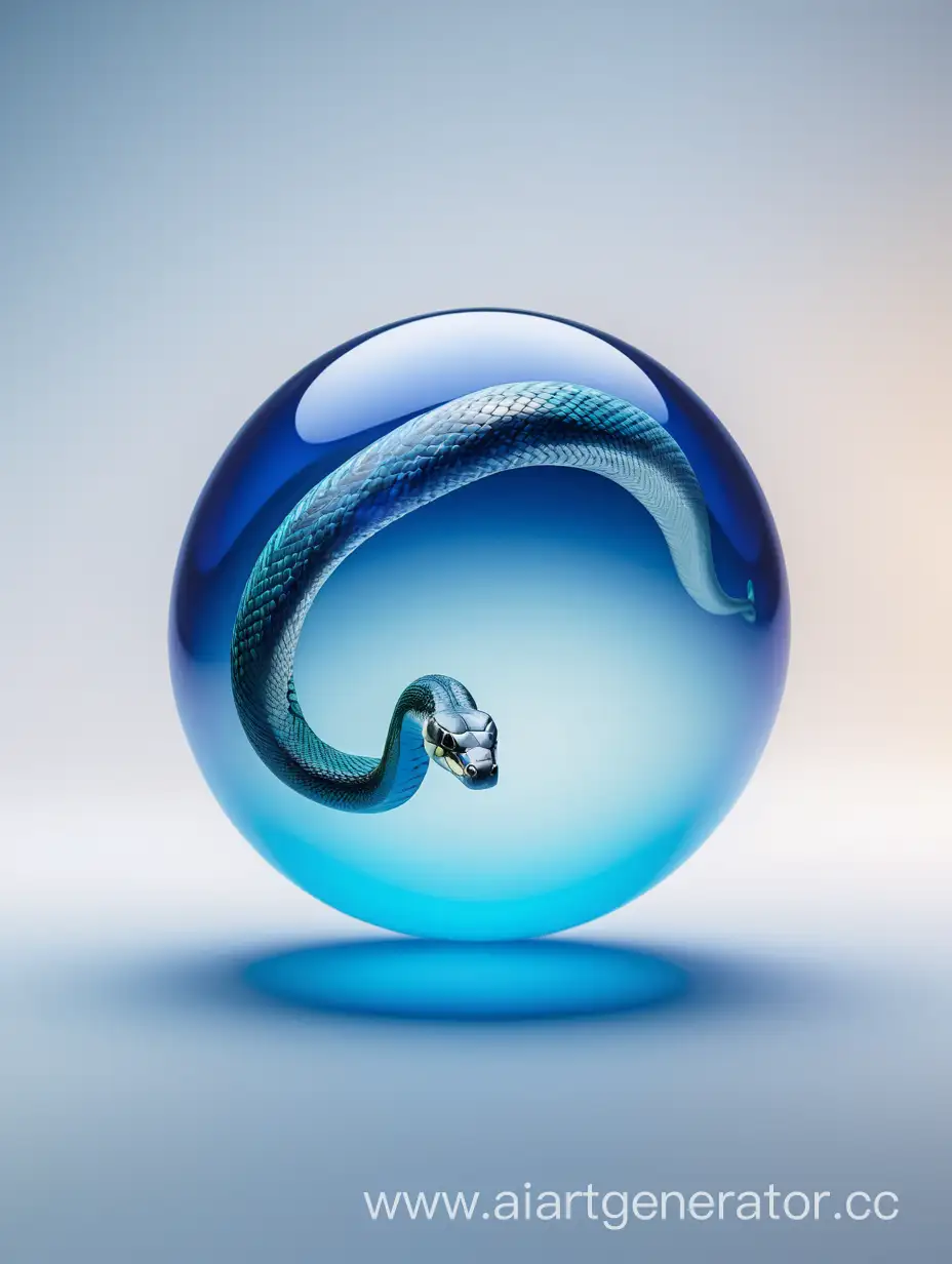 в середине кадра синий объёмный, идеально круглый шар и PYTHON вокруг этого шара
а фон нейтрального-градиетного цвета