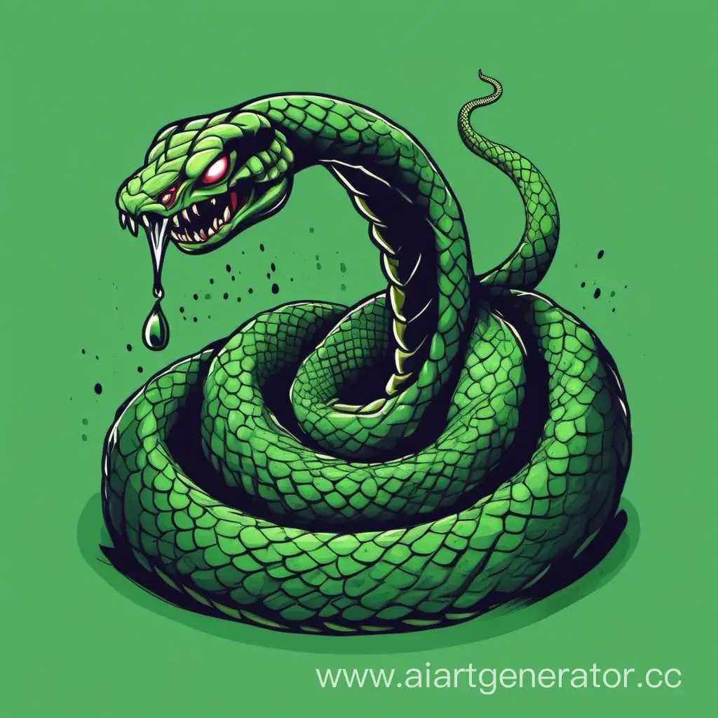 Sinister-Serpent-Spewing-Venomous-Poison