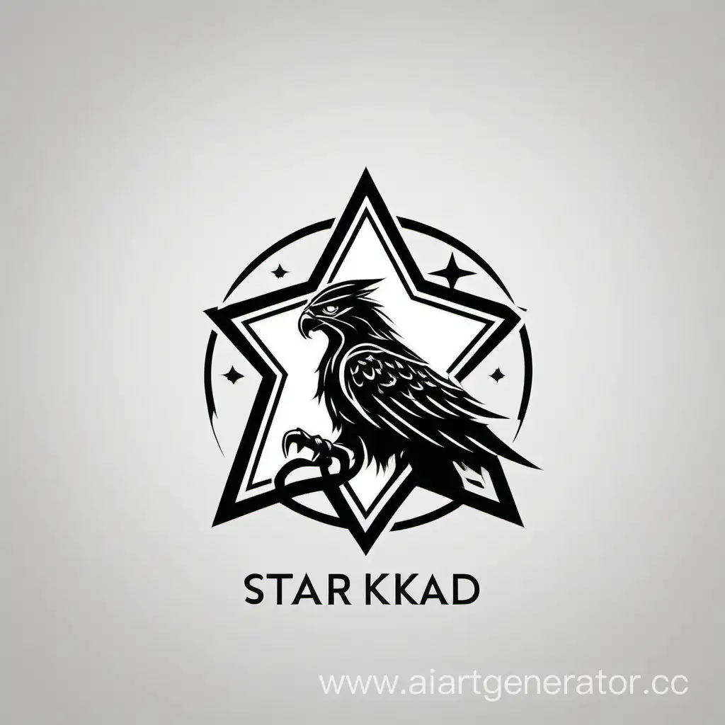 Логотип в минималистичном стиле, компании под названием "Star kad Systems" в чести скандинавского фальклерного героя благославленного Одином, фирма занимается разработкай ПО, систем безопасностью, разработкой военных систем.