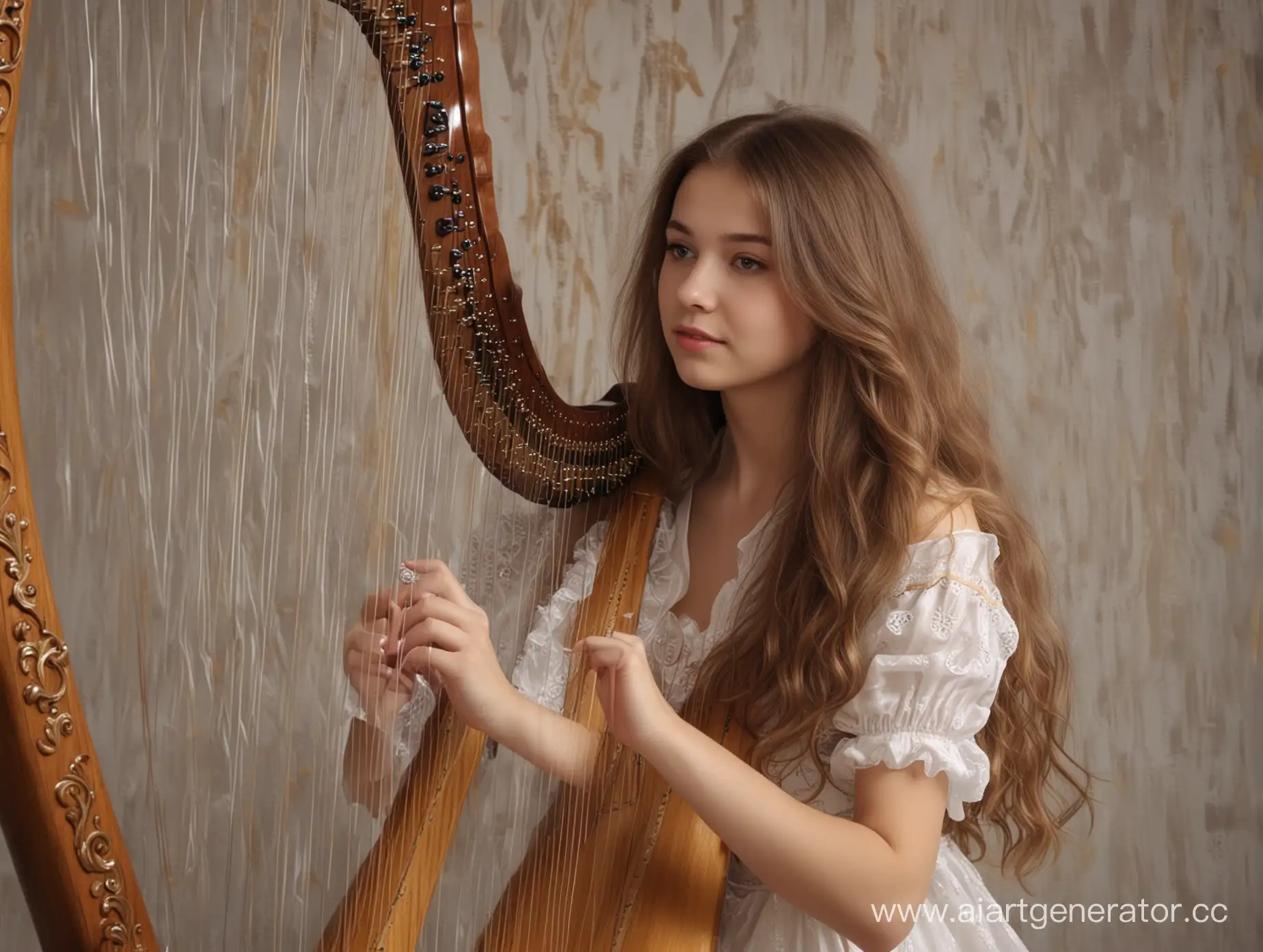 Captivating-Russian-Harpist-in-Luminous-Ambiance