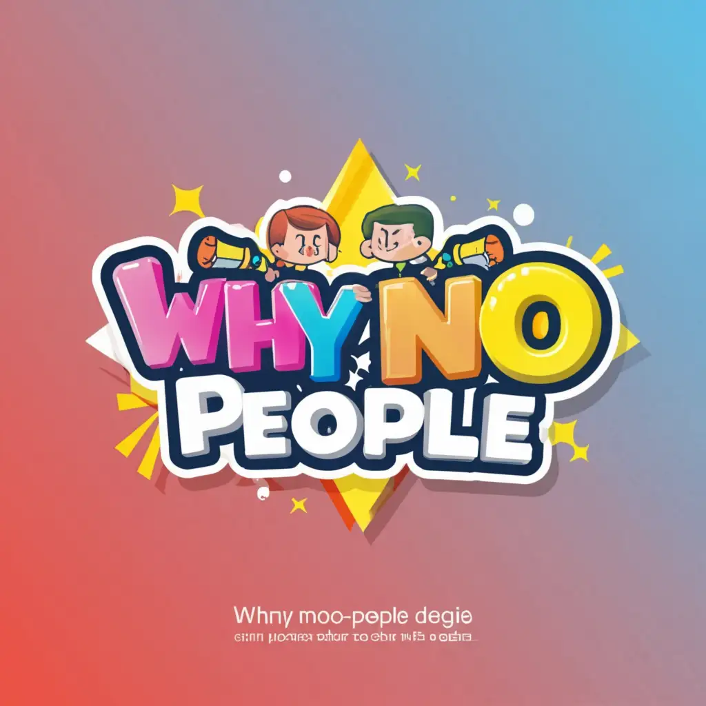 a logo design,with the text 'whynopeople', main symbol:boy and girl Live video show,Moderate,clear background