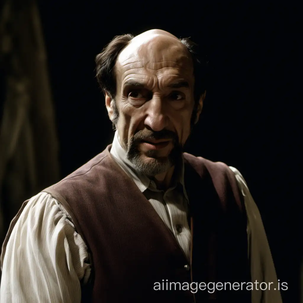 F.MURRAY ABRAHAM IN THE ROLE OF BERNARD GUI IN THE FILM THE NAME OF THE ROSE