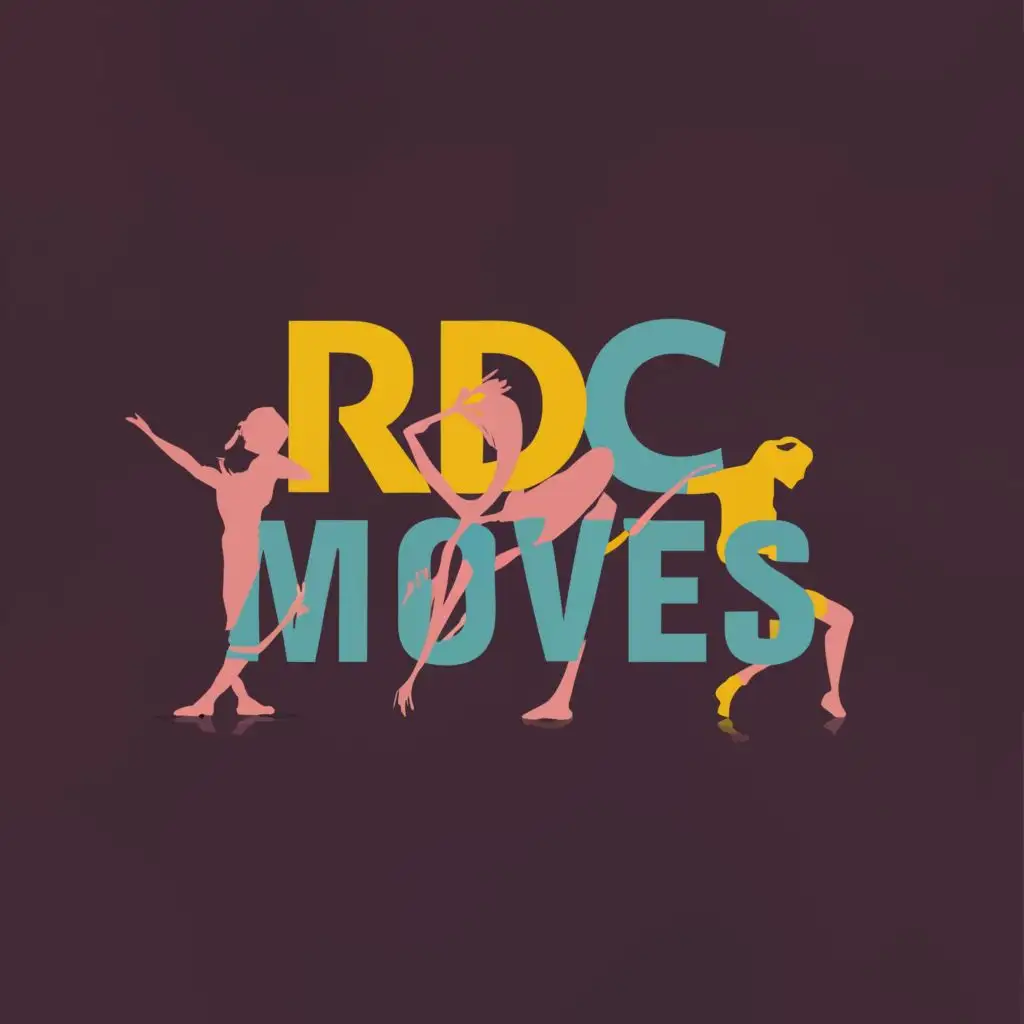 logo, dance, with the text "RDC moves", typography, be used in Events industry