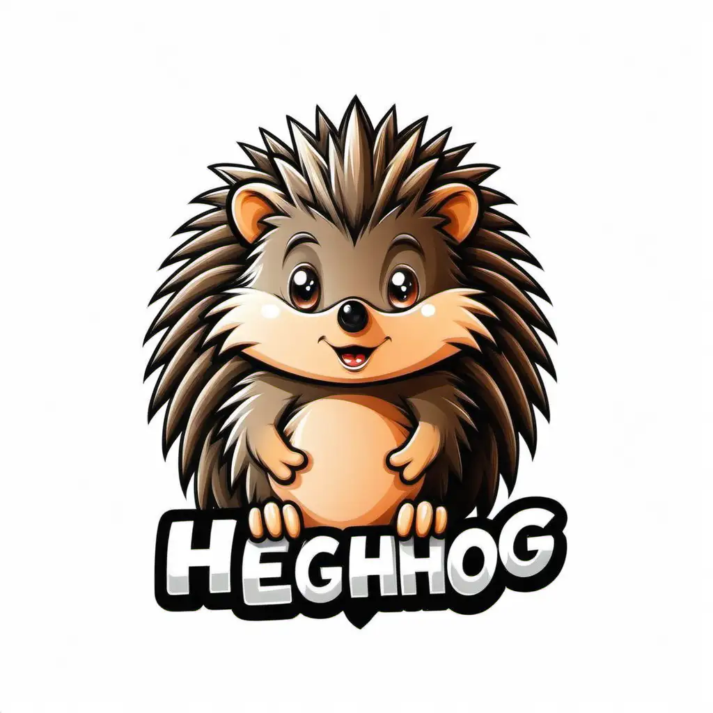 Adorable-Cartoon-Hedgehog-Logo-on-a-White-Background