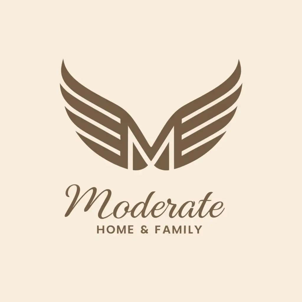 a logo design,with the text "M", main symbol:wings,Moderate,be used in Home Family industry,clear background