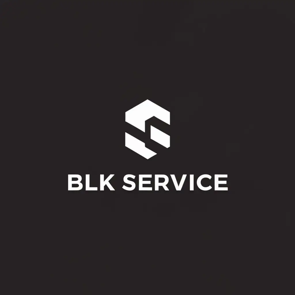 a logo design,with the text "BLK SERVICE", main symbol:WORD,Moderate,be used in Technology industry,clear background