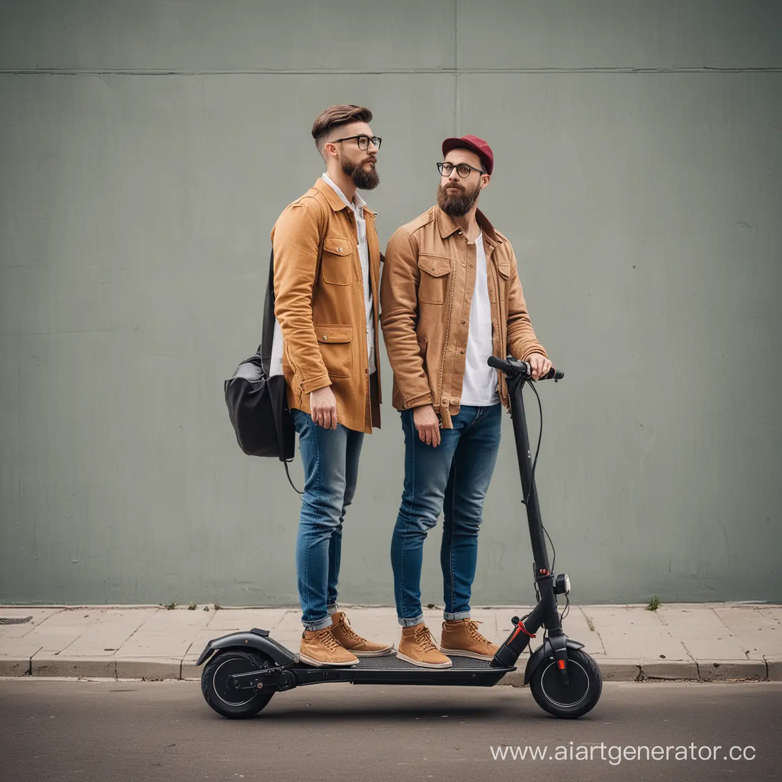 Urban-Hipster-Riding-Electric-Scooter-through-City-Streets