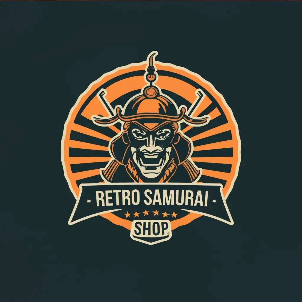 LOGO-Design-for-Retro-Samurai-Shop-Vintage-Typography-for-a-Unique-Retail-Identity