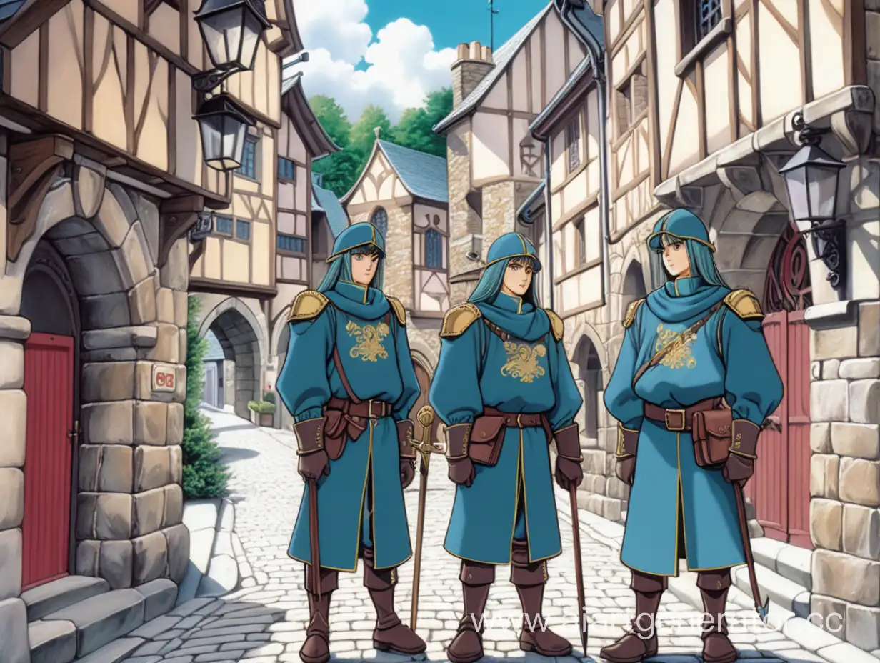 Medieval-Street-Guards-in-Anime-90s-Style