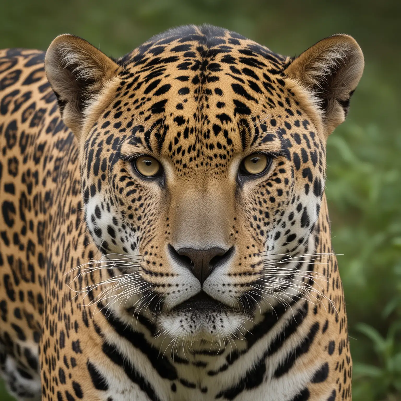 Majestic Jaguar in Tropical Rainforest Habitat