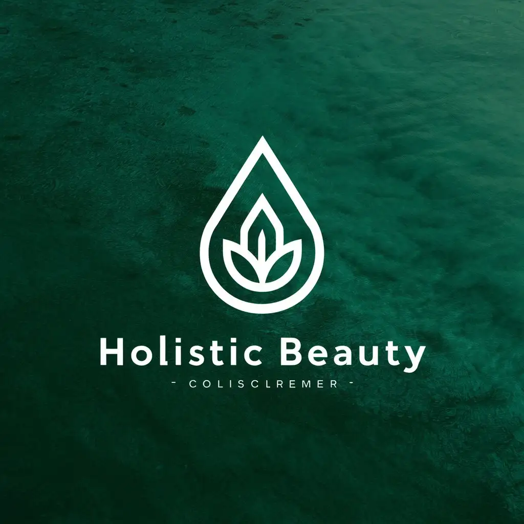 LOGO-Design-for-Holistic-Beauty-Waterdrop-Symbol-with-Typography-for-Financial-Industry