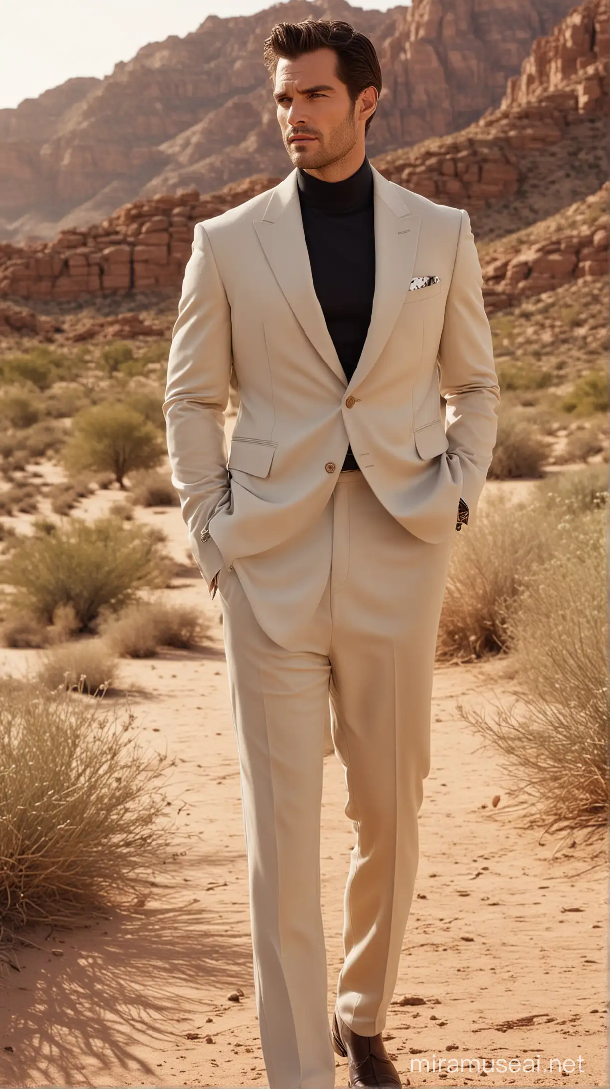 Title: "Desert Elegance: Hugo Boss's Exclusive Men's Fashion Campaign"

Nestled within the desert's captivating scenery, Hugo Boss presents its latest men's collection, marrying sophistication with the rugged allure of nature. Mark Vanderloo and Henry Cavill epitomize confidence in impeccably tailored suits, reminiscent of Hugo Boss's iconic style.

Amidst the desert backdrop, the campaign features structured blazers and sleek trousers, each piece reflecting Hugo Boss's unparalleled craftsmanship. The interplay of light and shadow accentuates the garments' luxurious textures, creating an atmosphere of refined elegance.

As the sun casts its golden glow across the contemporary desert retreat, Hugo Boss invites you to experience the fusion of timeless sophistication and modern allure. Join us in embracing the essence of refined living amidst the desert's timeless beauty.
