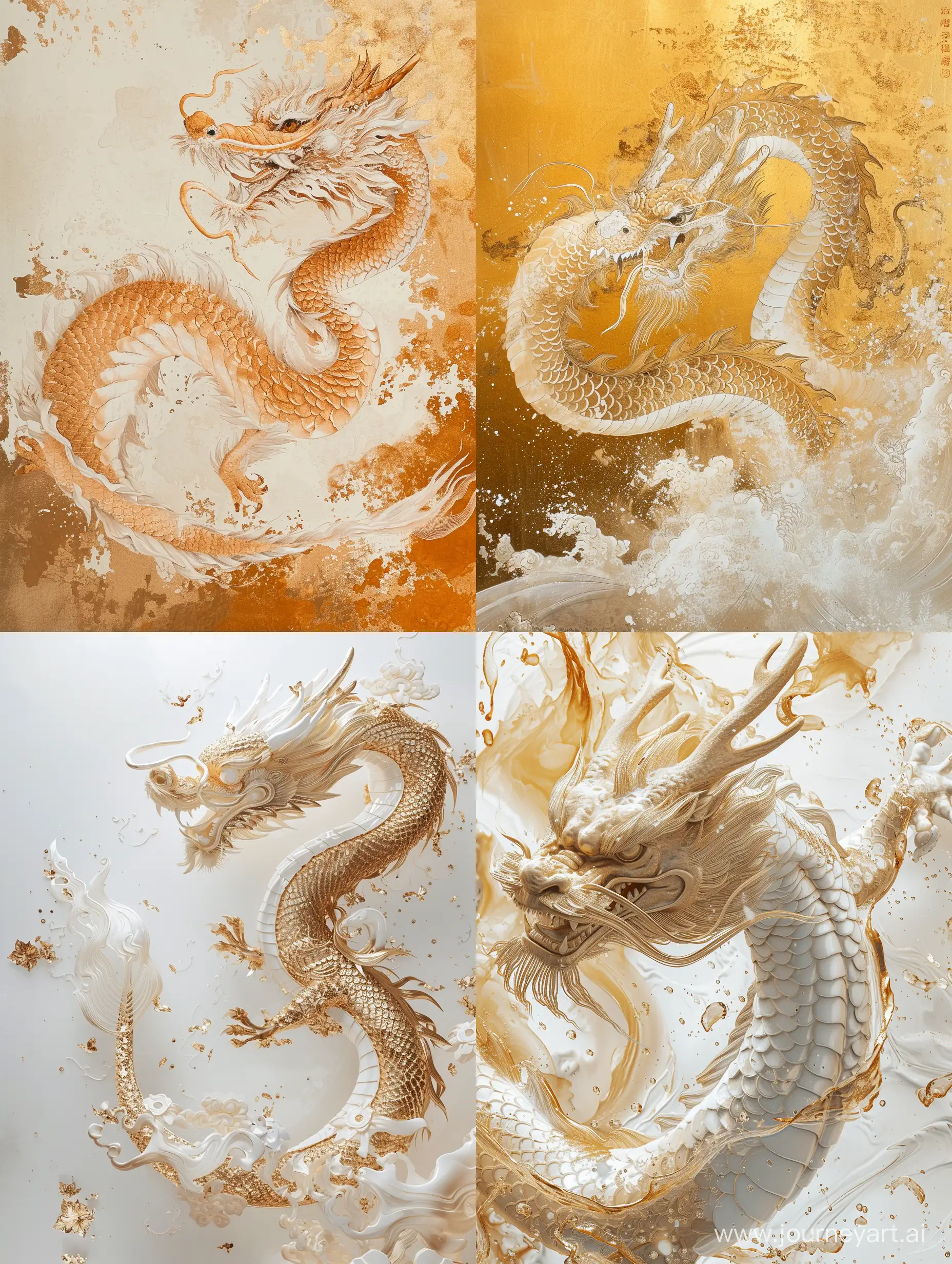 Abstract-Minimalist-Chinese-Dragon-in-Light-Gold-and-White