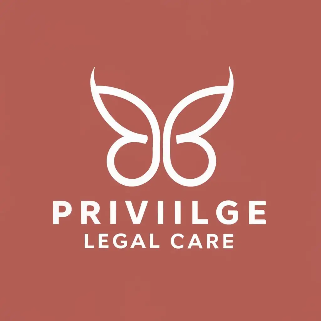 logo, An orange butterfly, with the text "Privilege Legal Care", typography, be used in Legal industry