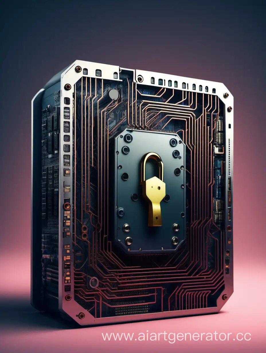 Computer-Security-Lock-Processor-Digital-Protection-Concept