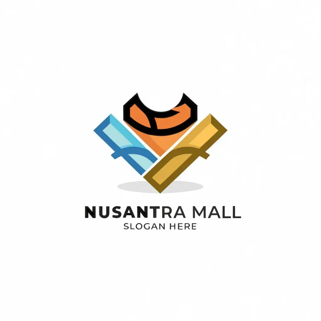logo, E-COMMERCE, with the text "NUSANTARA MALL", typography, be used in Retail industry