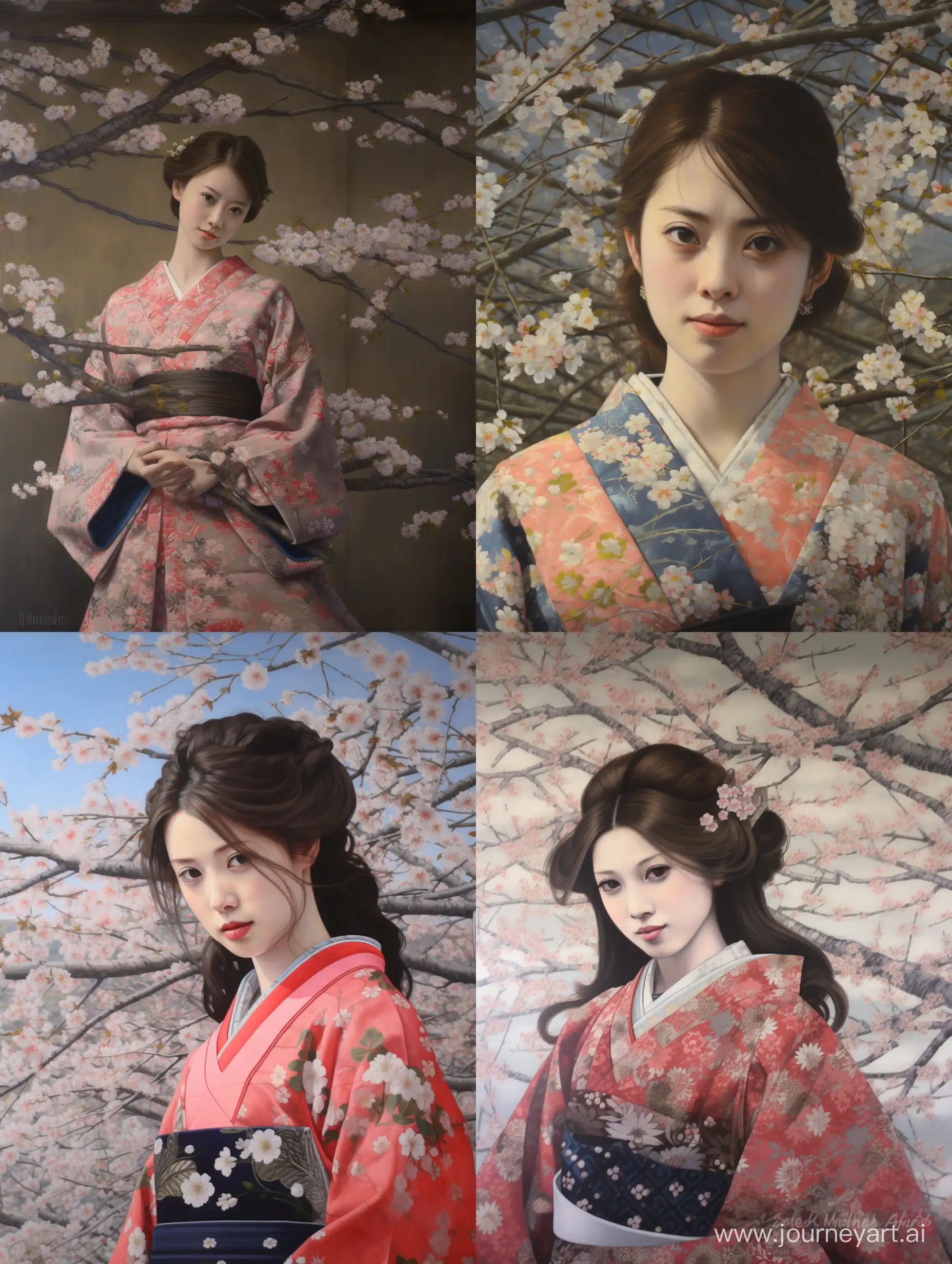 Akechi-Gorou-Enjoying-Spring-Amidst-Cherry-Blossoms