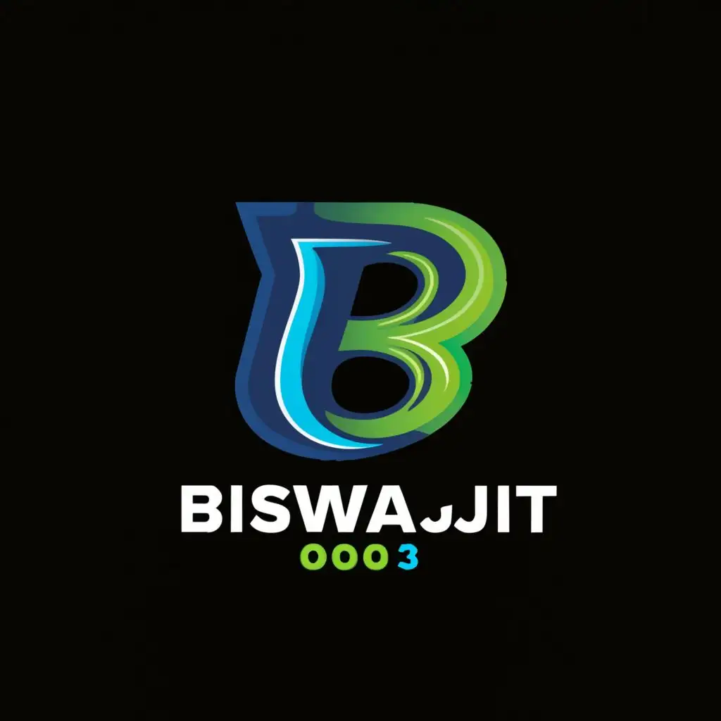 a logo design,with the text "biswajit 0003", main symbol:biswajit 0003,Moderate,be used in Sports Fitness industry,clear background