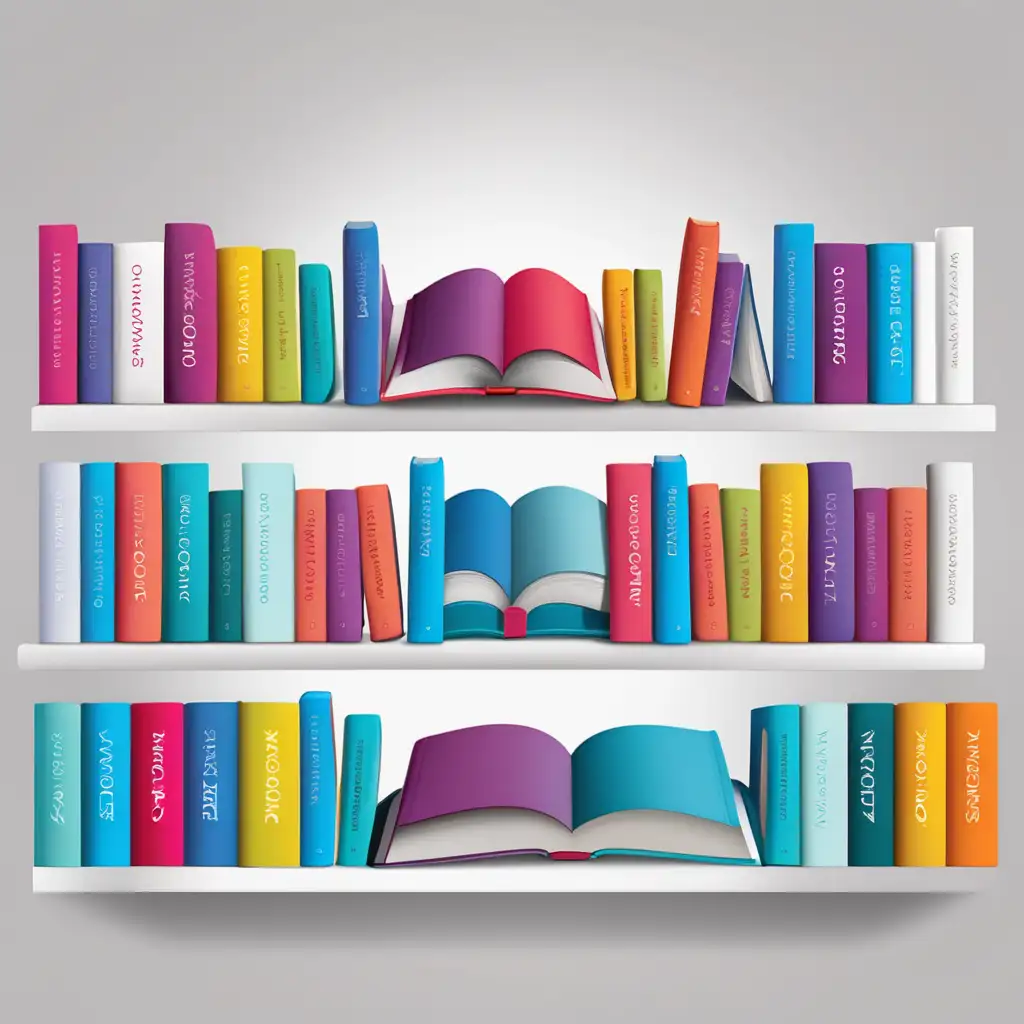 create a logo for a line of books for adults using vibrant colors, NO WORDS. modern, no shadow, no grey scale