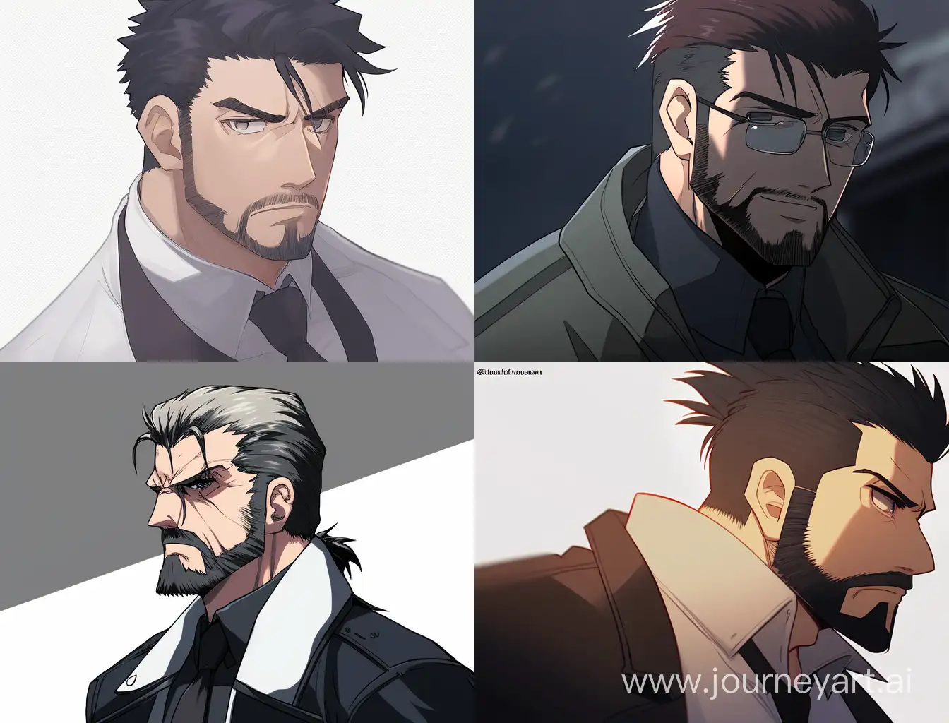 Detective-Cartoon-Character-in-Stylish-Black-Coat