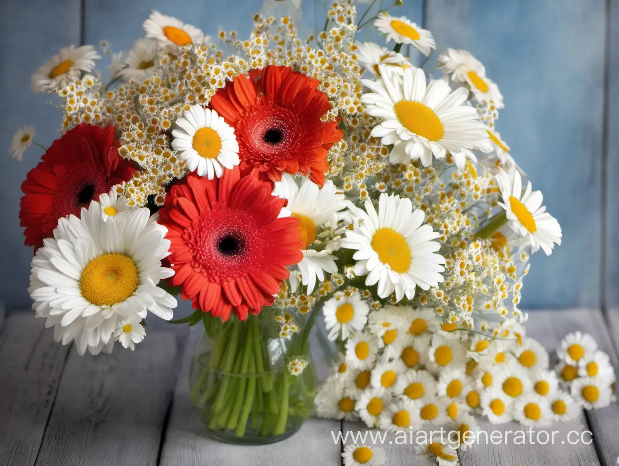 Elegant-Bouquet-of-Chamomile-and-Gerbera-Flowers-on-International-Womens-Day