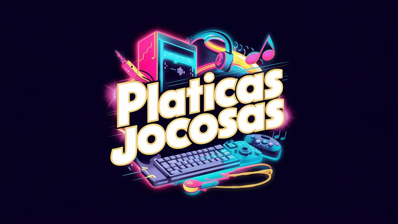  crea un logo pora un canal de Twitch donde se habla de juegos de pc , productos gaming, musica, el nombre del canal de Twitch es: Platicas Jocosas