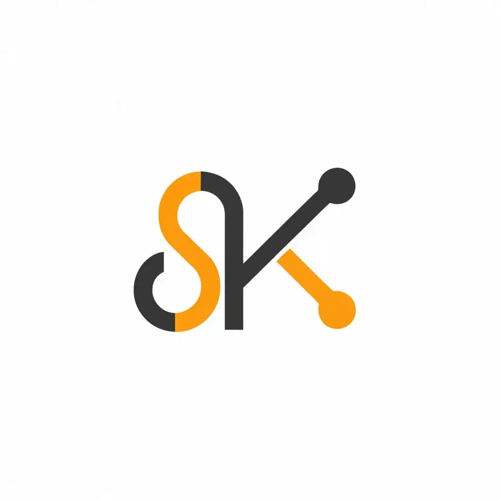 a logo design,with the text "SK", main symbol:SK,Moderate,be used in Technology industry,clear background