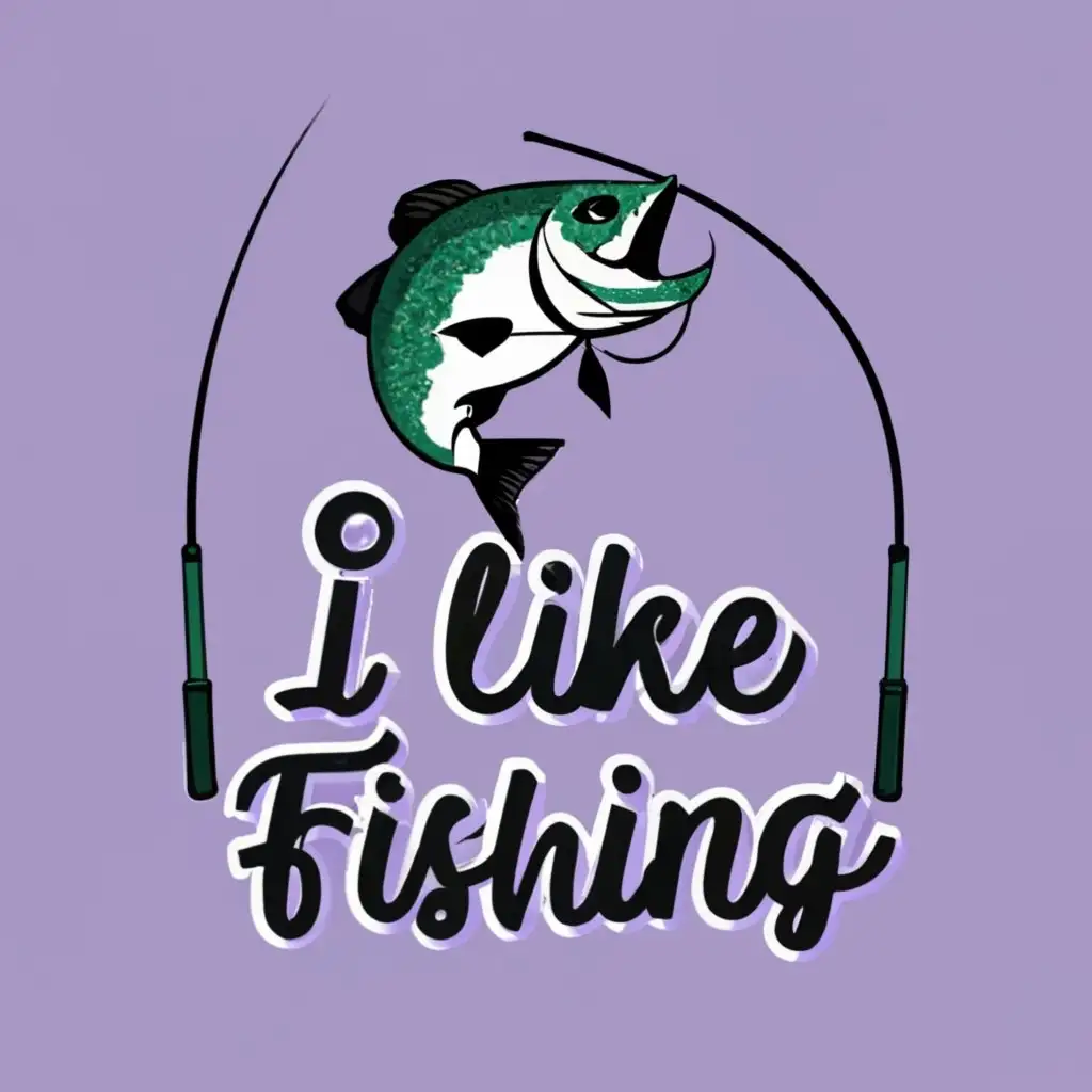 logo, I Like Fishing, with the text "I Like Fishing", typography, be used in Animals Pets industry
