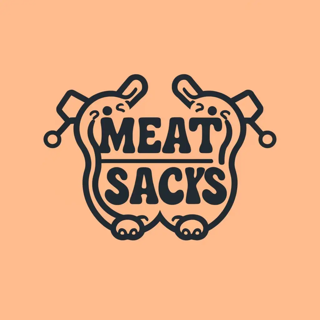 a logo design,with the text "Meat Sacks", main symbol:Cow Udders,Minimalistic,be used in Retail industry,clear background