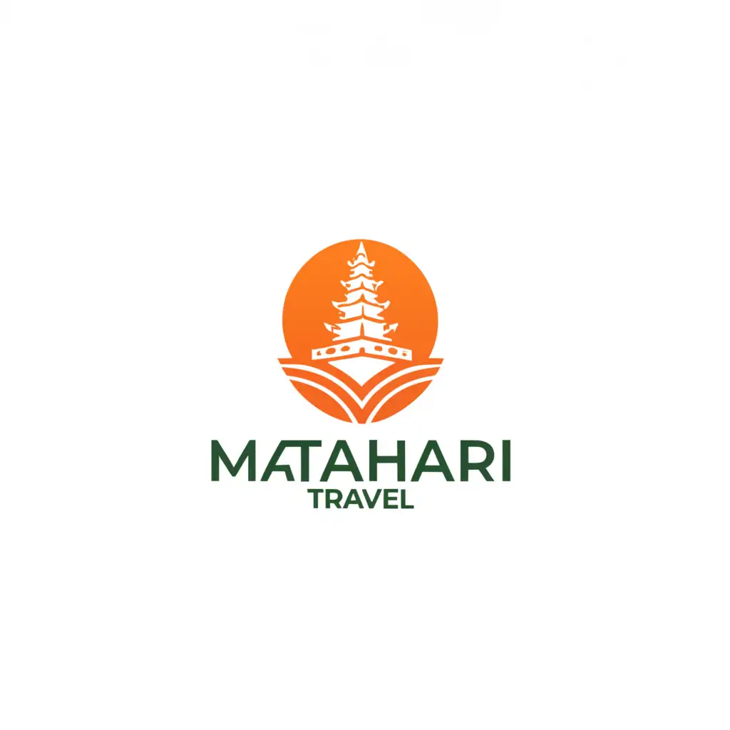 a logo design,with the text "Matahari Travel", main symbol:Beauty of Indonesia,Moderate,be used in Travel industry,clear background