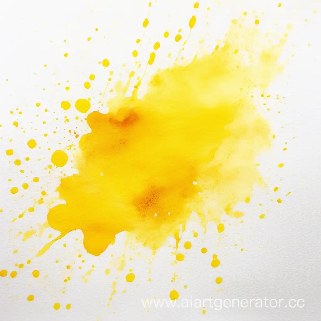 Vibrant-Yellow-Watercolor-Splash-on-Paper-Abstract-Art-Expression