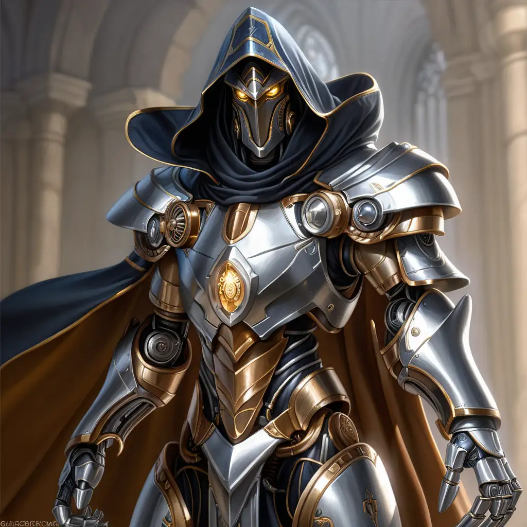 Regal Warforged Wizard in a Fancy Cape and Staff | MUSE AI