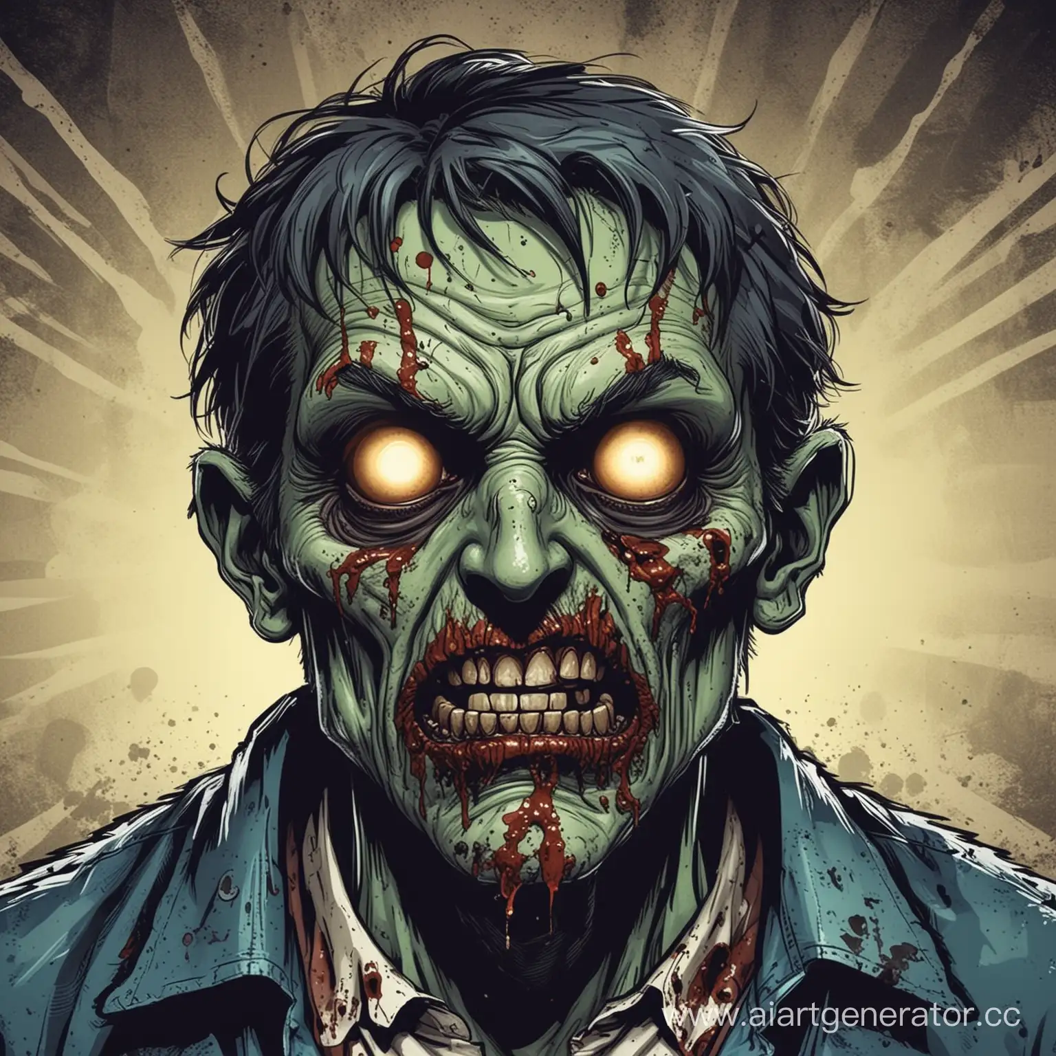 Friendly-Zombie-Face-in-Comic-Book-Style