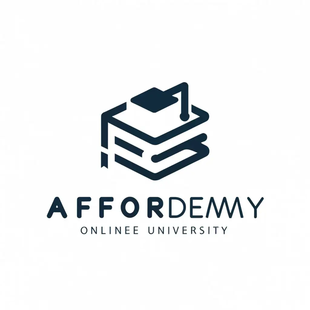 LOGO-Design-for-AffordEmy-Online-University-Symbol-with-Complex-Structure-for-Education-Industry-on-Clear-Background