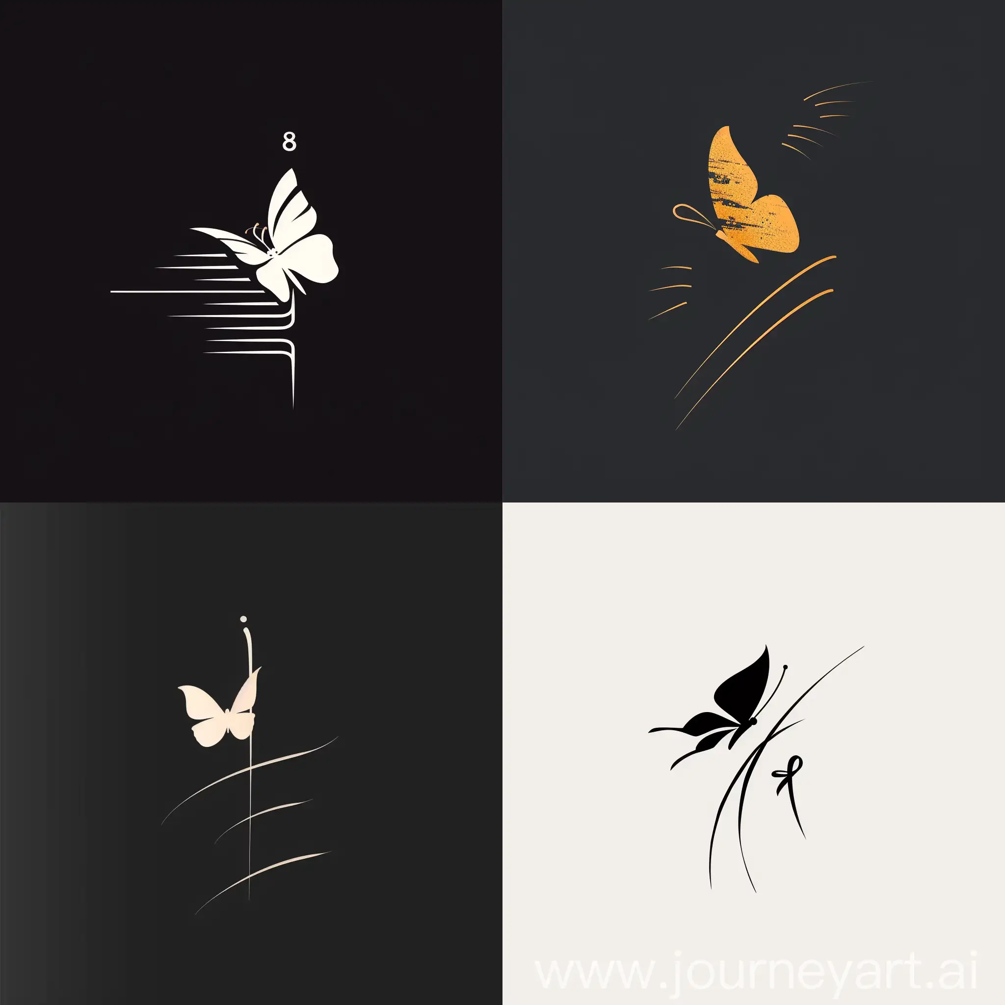 Minimalistic-Calligraphic-Logo-with-Butterfly-Accent