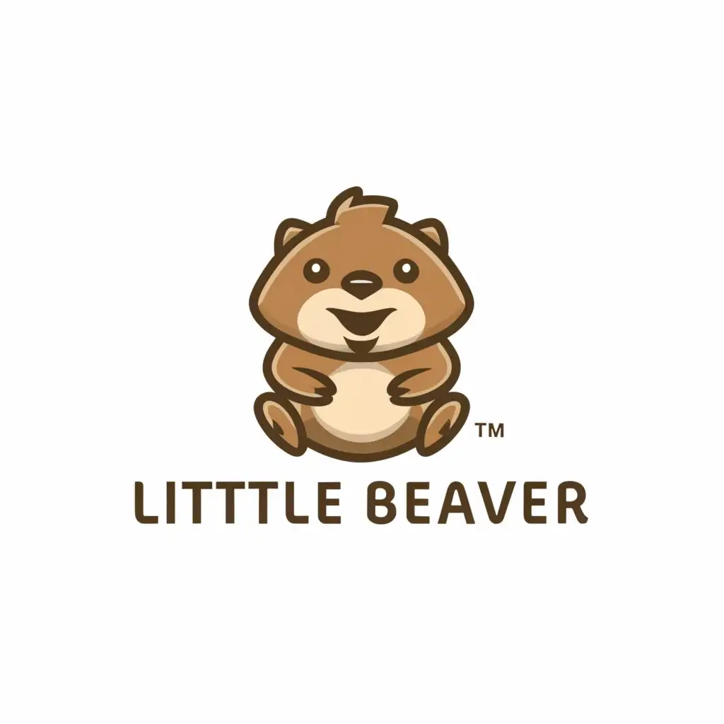LOGO-Design-For-Little-Beaver-Cute-Baby-Beaver-Symbol-for-Retail-Brand