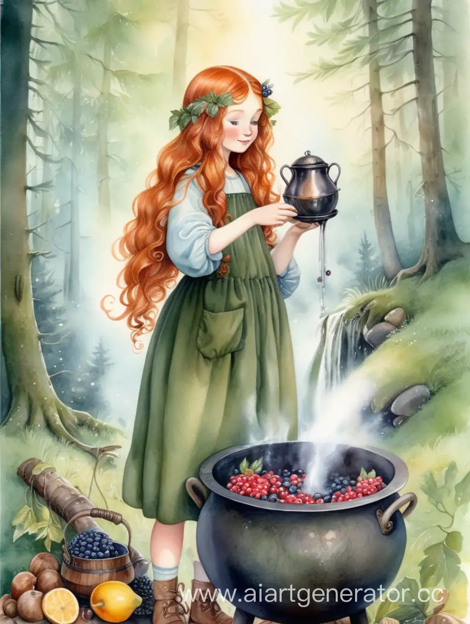 Whimsical-Watercolor-Slavic-Girl-Brewing-Joyful-Drink