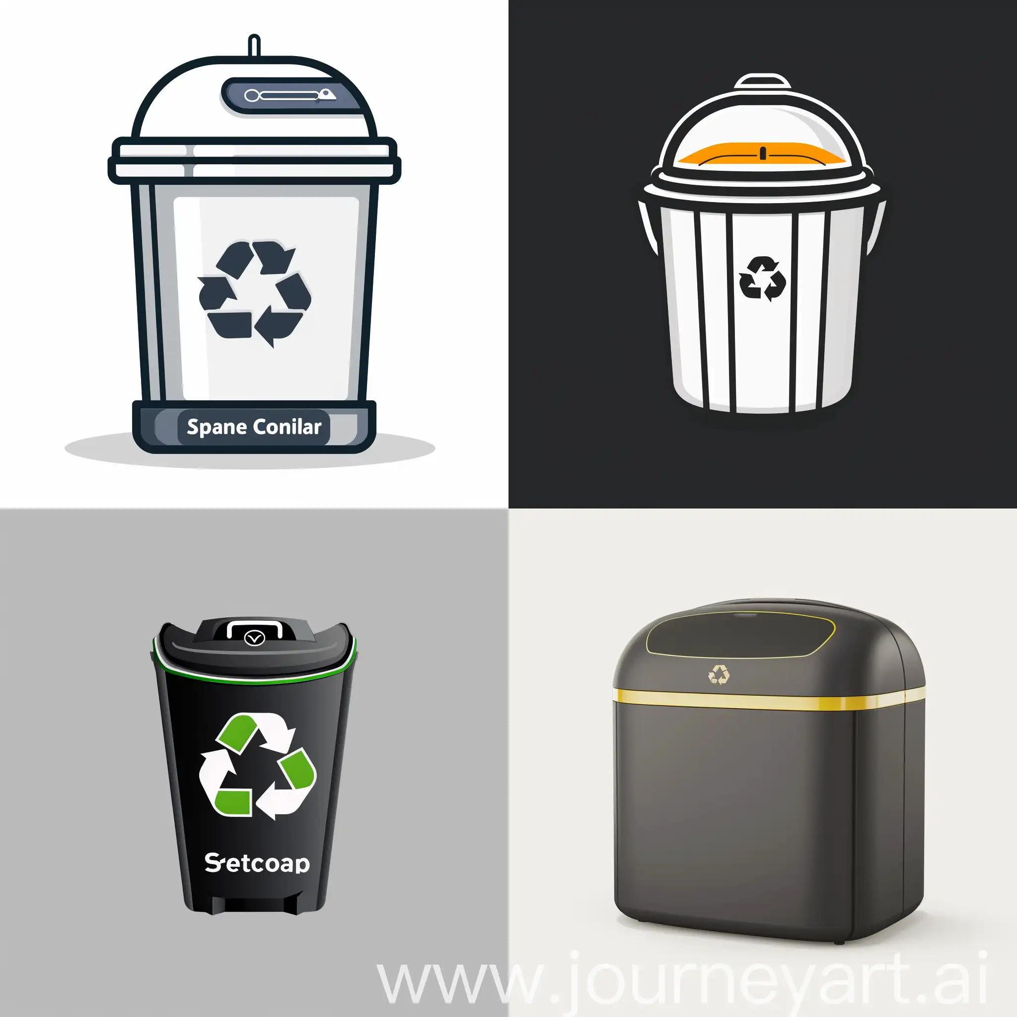 Logotype smart garbage container