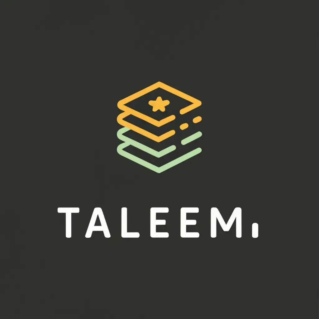 a logo design,with the text "Taleem", main symbol:Books,Moderate,be used in Religious industry,clear background