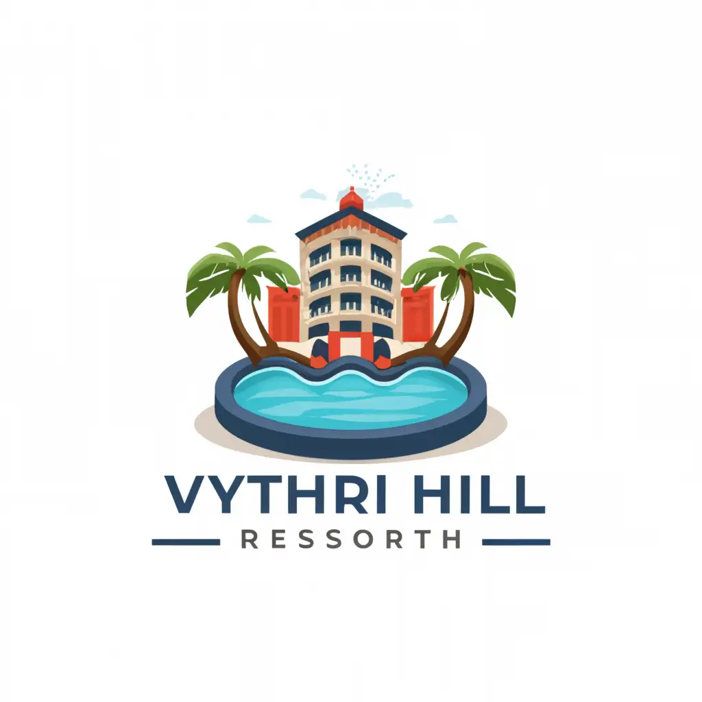 a logo design,with the text "VYTHIRI HILL", main symbol:RESORT,complex,be used in Legal industry,clear background