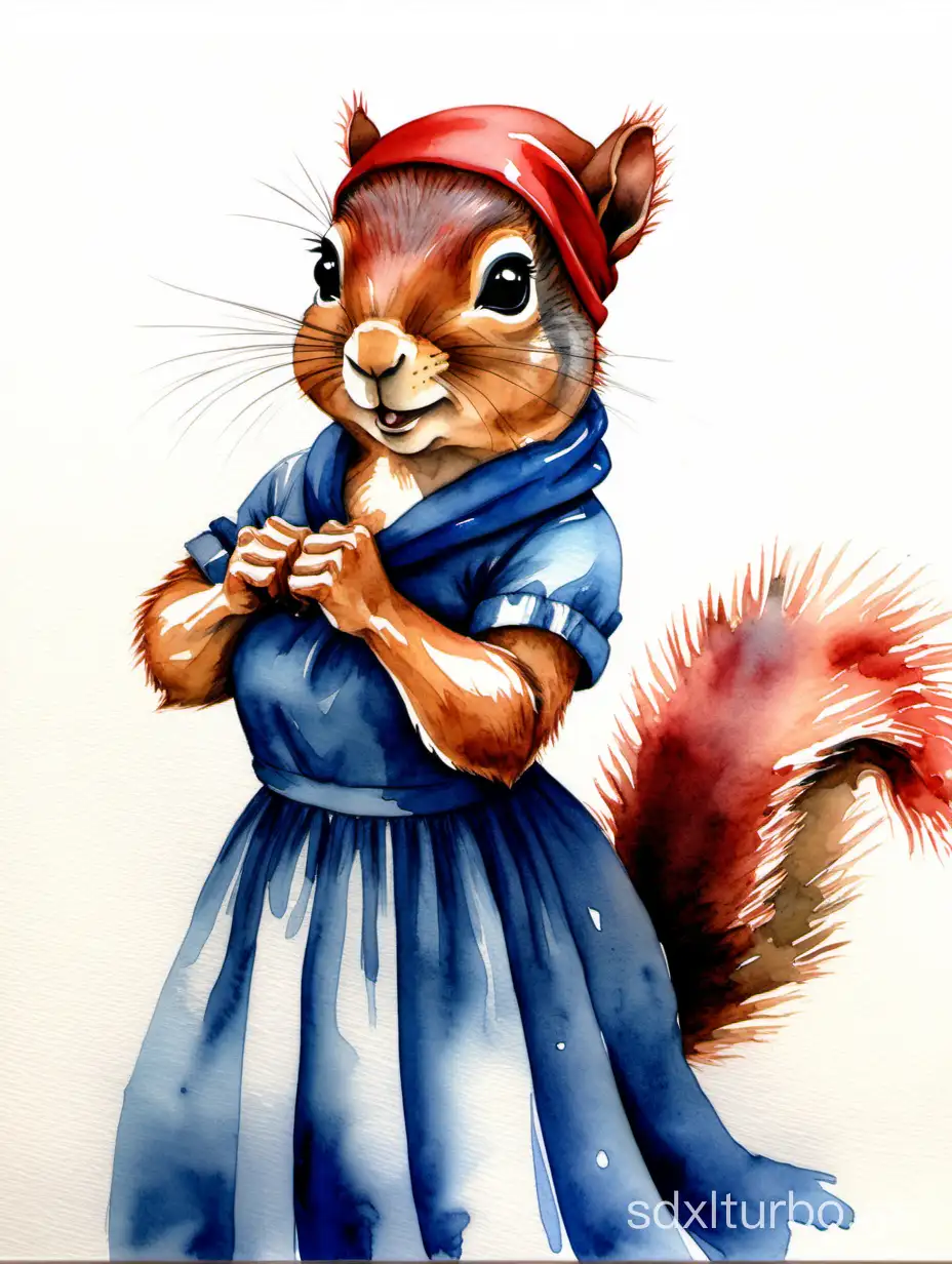 Squirrel-Empowerment-We-Can-Do-It-Pose-in-J-Howard-Miller-Style-Watercolor-Painting