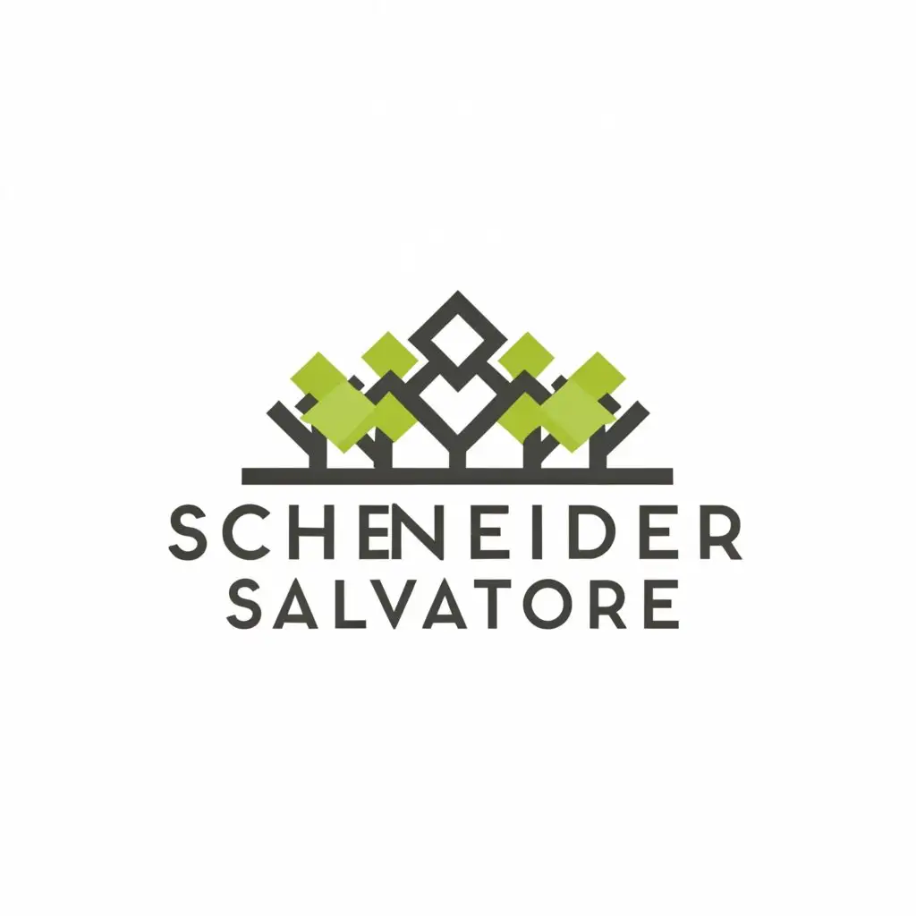 a logo design,with the text "Schneider Salvatore", main symbol:a forest,Moderate,clear background
